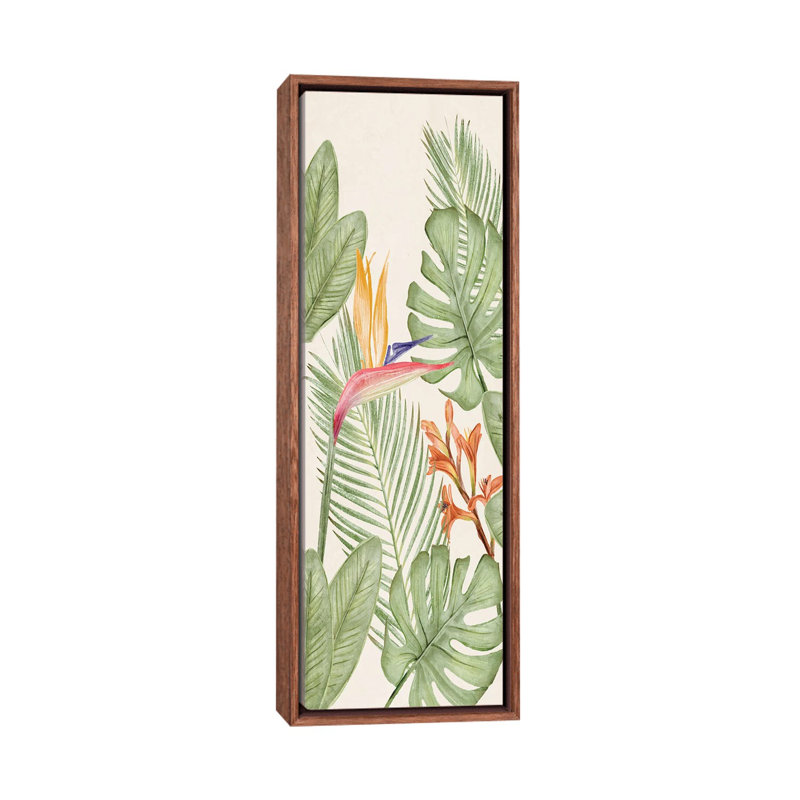 «Tropic Panel II», reproduction d'art sur toile encadrée, H 48 po x l 16 po, Brun, Reproduction encadrée sans passe-partout
