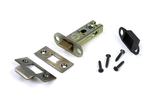 Polished Nickel 3" Heavy Duty Latch, Aged Brass