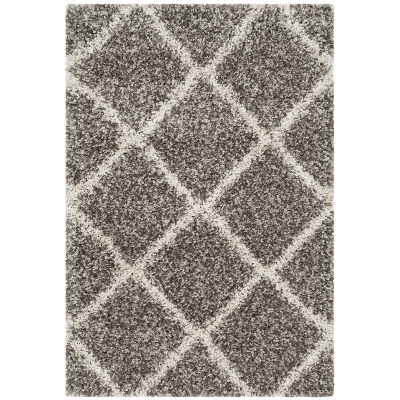 Girault Geometric Looped / Hooked Area Rug, Rectangle 69 x 114 cm