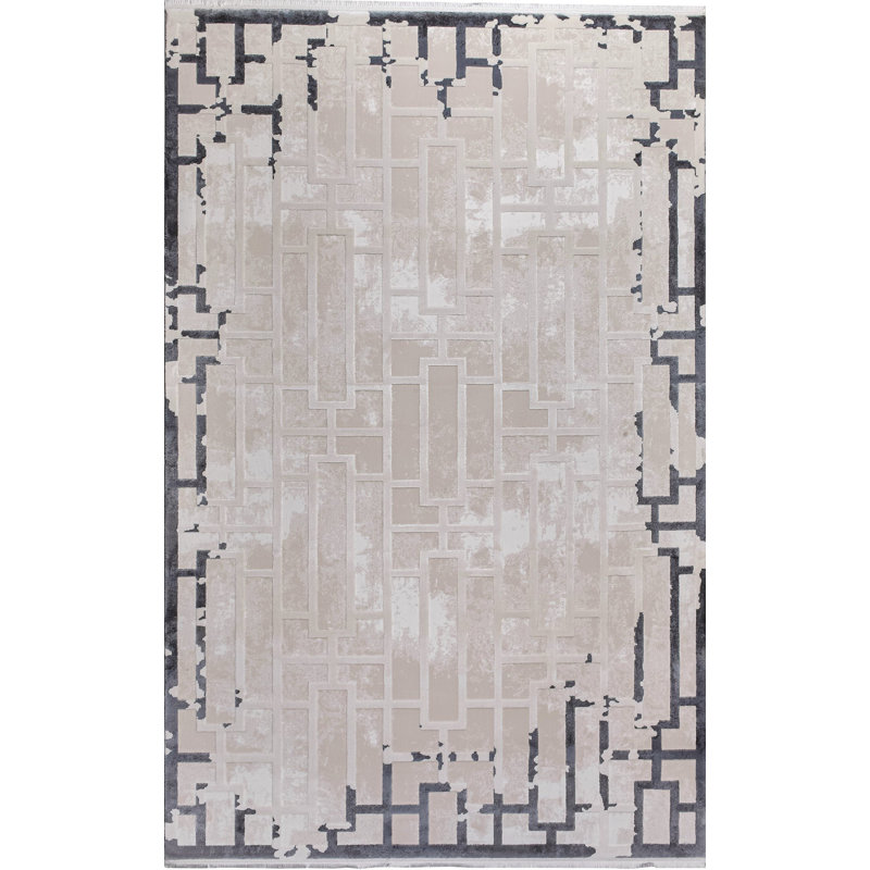 Luxurious Woven Carpet, 5.2 x 7.5 Feet, Beige | 100% Acrylic, 2600 g/m² | 13 mm Pile Height, Cotton/Jute Sole | 1,150,000 Thread Points | Vacuum Friendly, Spot Clean Only | Perfect for Living Room & Bedroom Decor