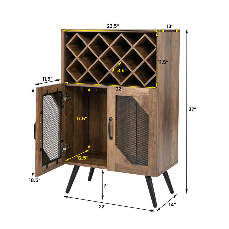 Armoire de bar 23,5 po Ladye