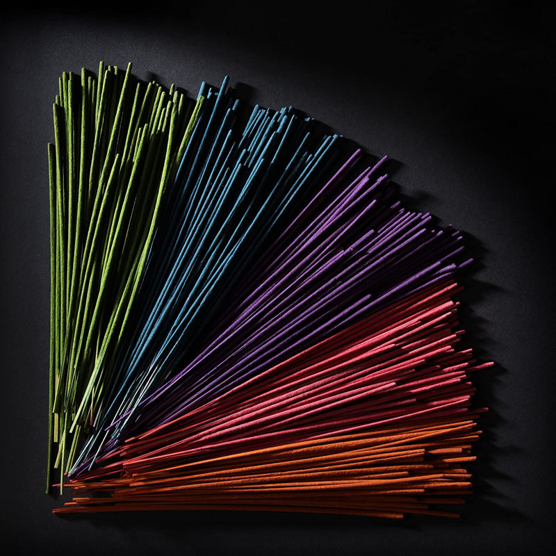 Hosley Assorted 350 Pack Incense Sticks Highly Fragrances Include Apple Cinnamon Frankincens Sandalwood Myrrh Fresh Bamboo Patch Leave and Lavender Chamomile. Great for Meditation & Aromatherapy