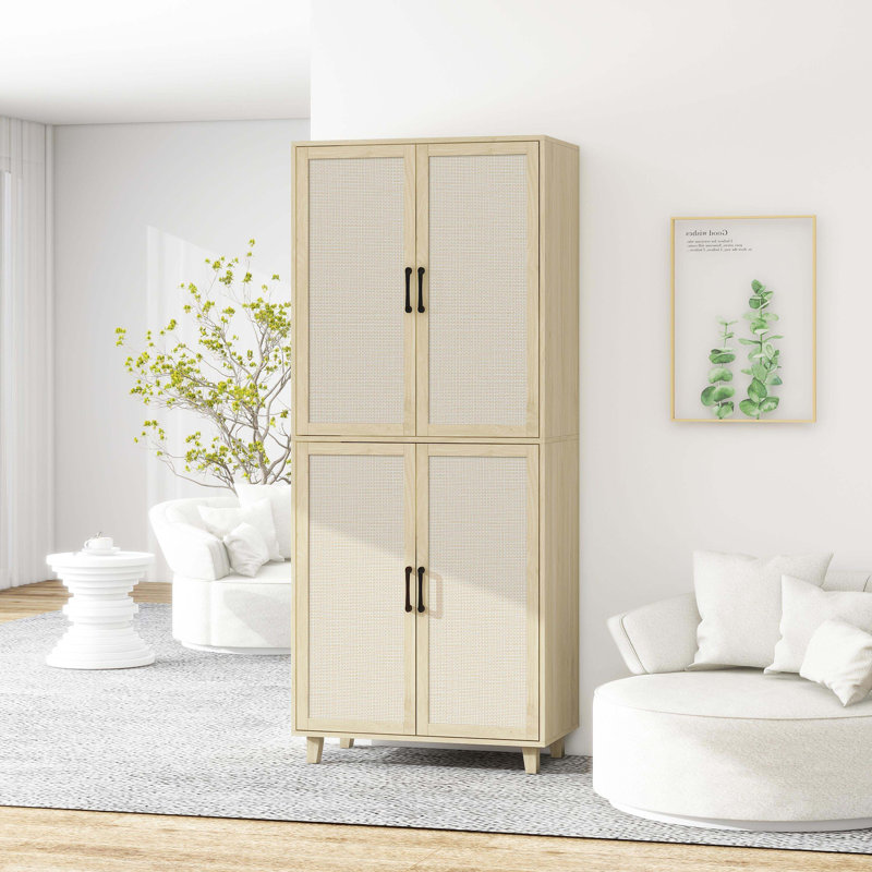 Armoire 70 portes 4 portes, Naturel