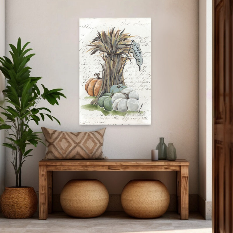 Joyeuse récolte de maïs, art contemporain, 48" H x 32" W