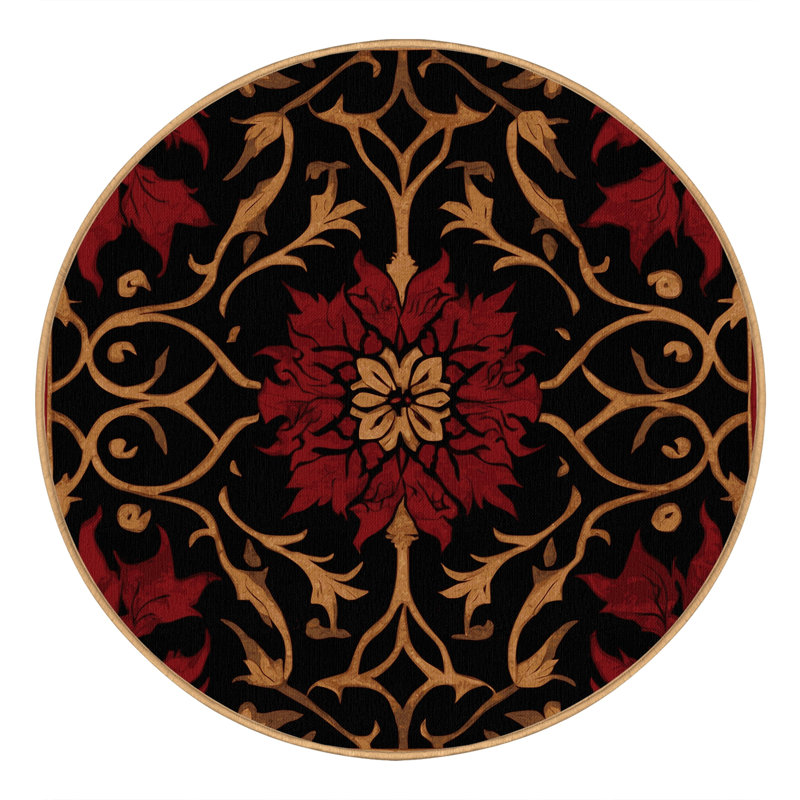 Aurora Motif Rug, Round 5'