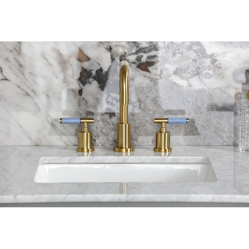 Robinet de salle de bain espacé Kingston, Laiton brossé