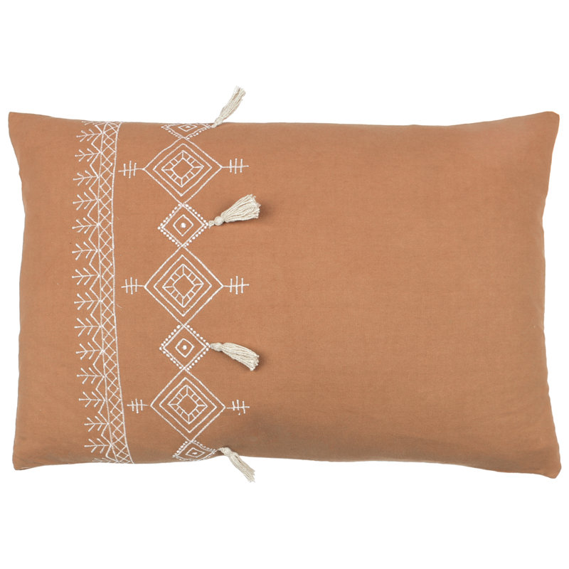 Pritta Geometric Rectangular Cushion, Cinnamon