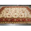 Tapis 12 x 15 en laine de qualité fait à la main ivoire rouge rouille # PIX-12880