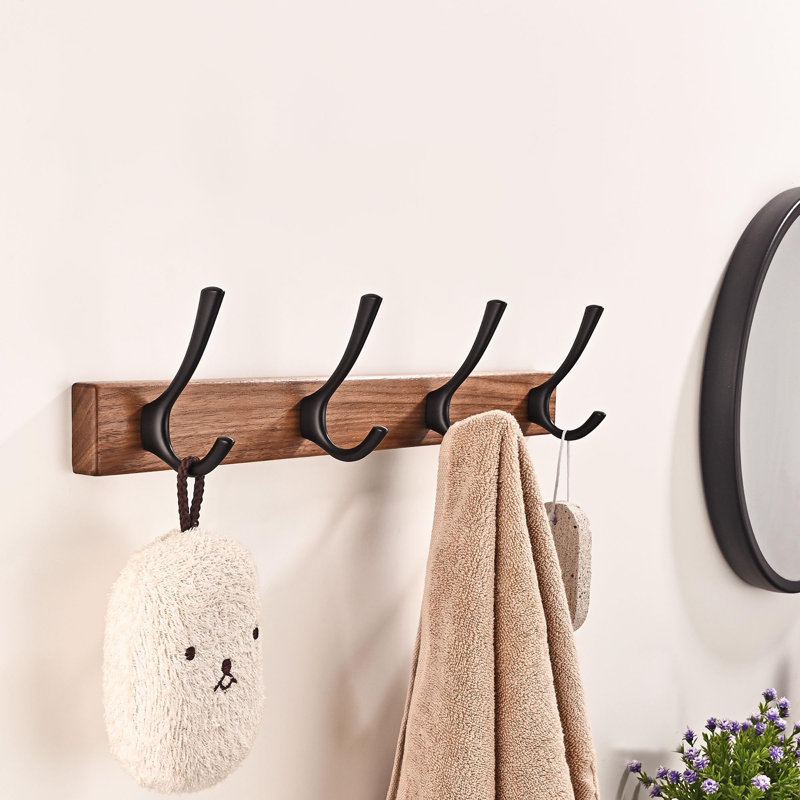 Portemanteau en bois 17,3 po, Noyer