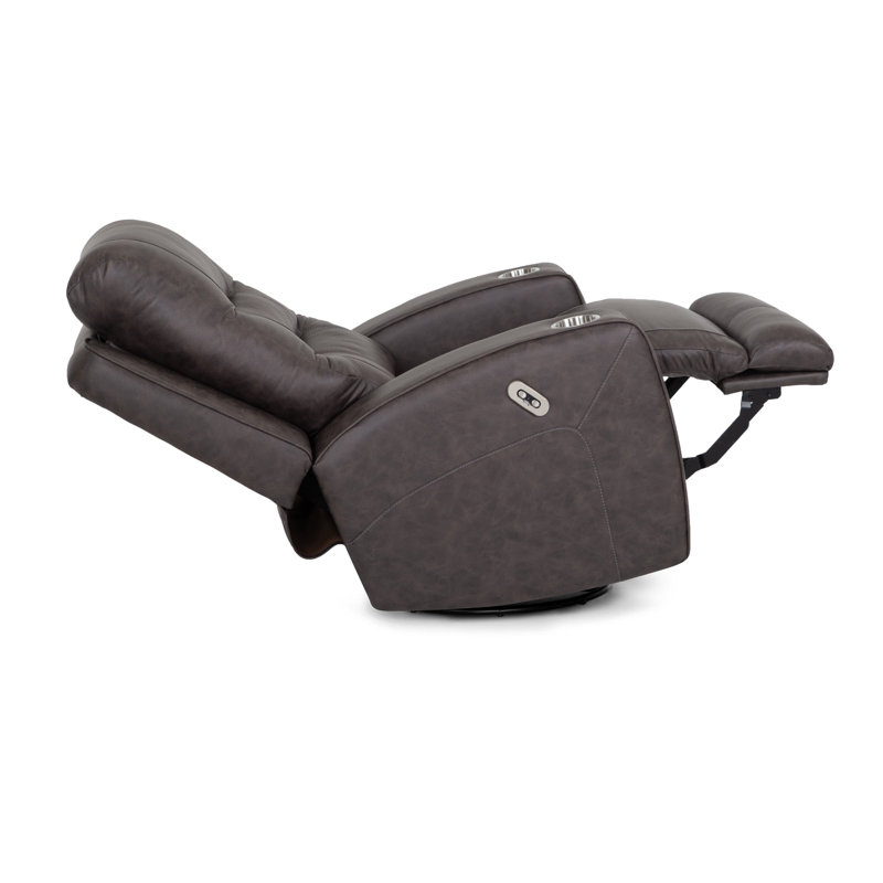 Fauteuil inclinable électrique pivotant avec porte-gobelets, Gris