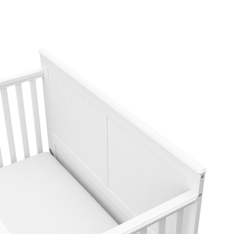 Lit de bébé convertible 5-en-1 Hadley, Blanc, Lit à barreaux