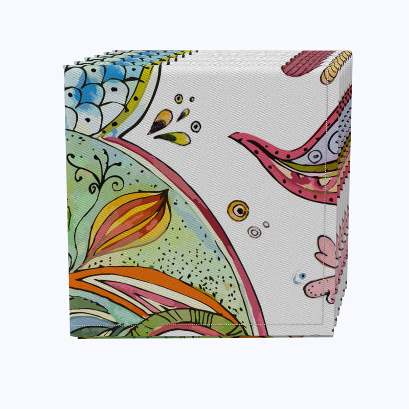 100% Cotton Floral Square Napkin