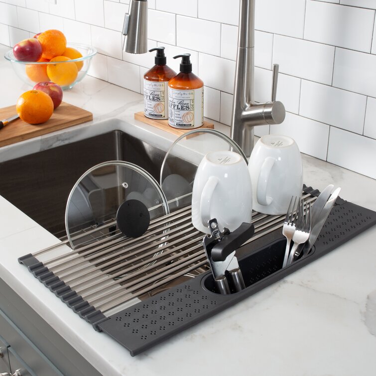 Kitchen Details Kitchen Stainless Over The Sink Drying Rack & Reviews
