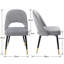 Adolina Modern Velvet Dining Chair Upholstered Armchair with Metal Legs-493953571
