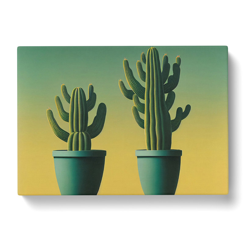 Endearing Cactus - Wrapped Canvas, 40cm H x 60cm W x 3cm D