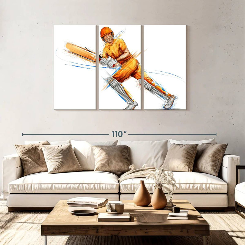 Jeu de cricket, H 48 po x l 74 po