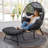 Benone Indoor/Outdoor Wicker Egg Chair Set with Ottoman and Cushions-1968725113