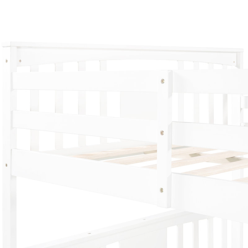 Lit double superposé au-dessus, blanc, bois massif, pouvant accueillir deux lits de chambre à coucher, lits superposés
