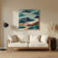 Motif sud-ouest Hopi, pluie, nuages, gris, art mural en métal-1884660072