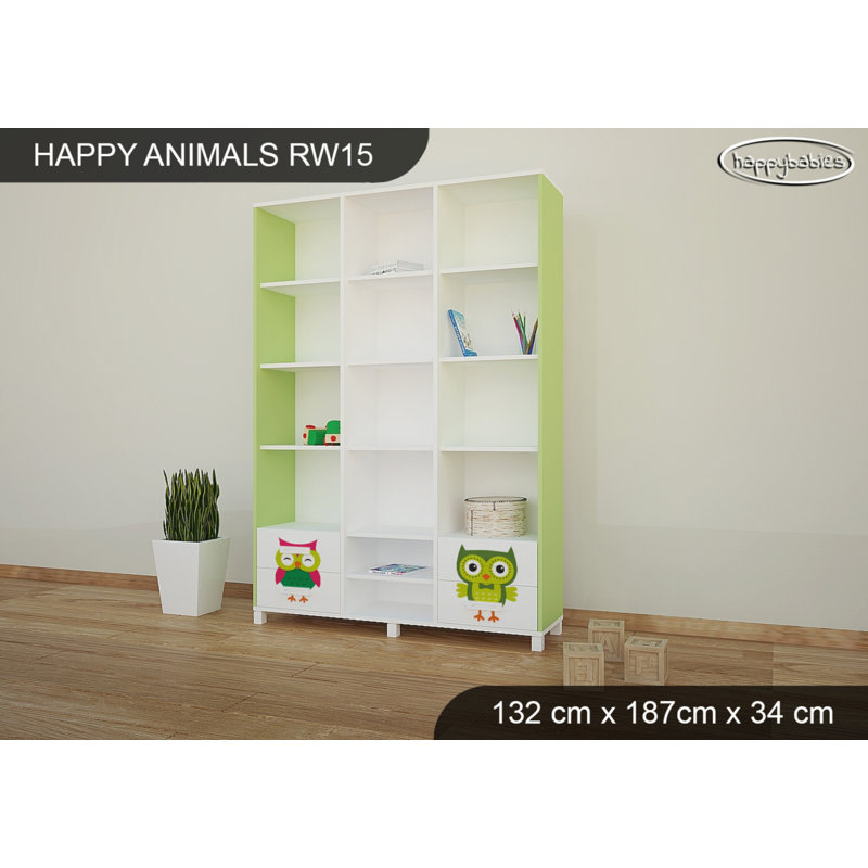 187cm H X 132cm W Kids Bookcase, Green