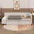L-Shaped Upholstered Twin Platform Bed With Built-In Drawers-2038987009