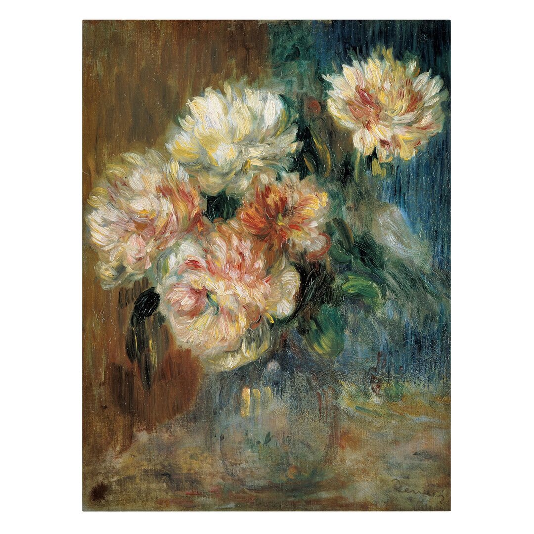 Leinwandbild Vase mit Pfingstrosen von Auguste Renoir