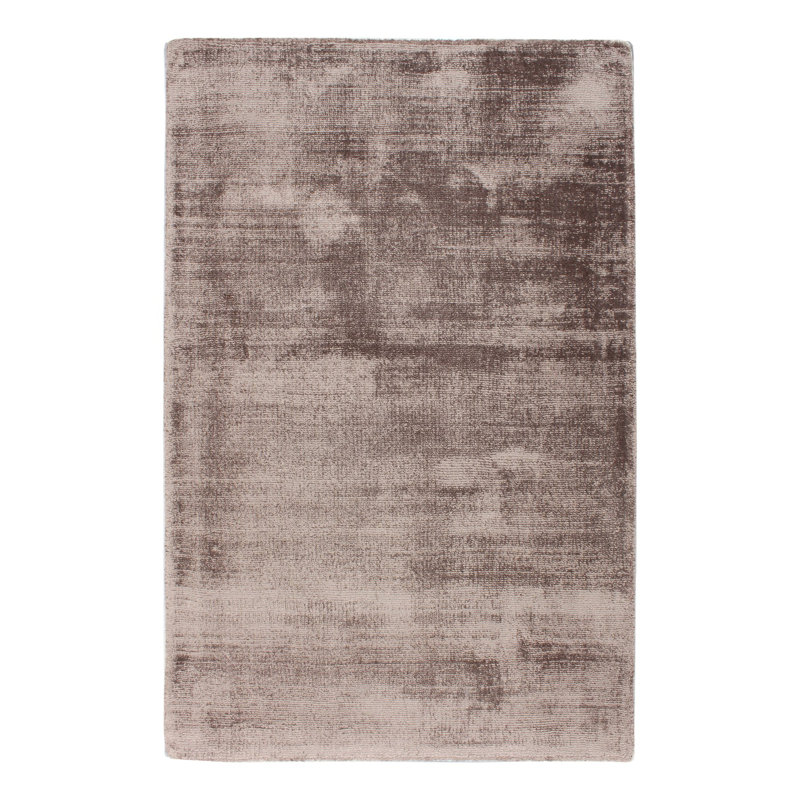 Silk Area Rug in Taupe, Rectangle 6' x 9'