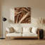 «Biomorphic Abstraction 50», art mural en métal brun-1755855468