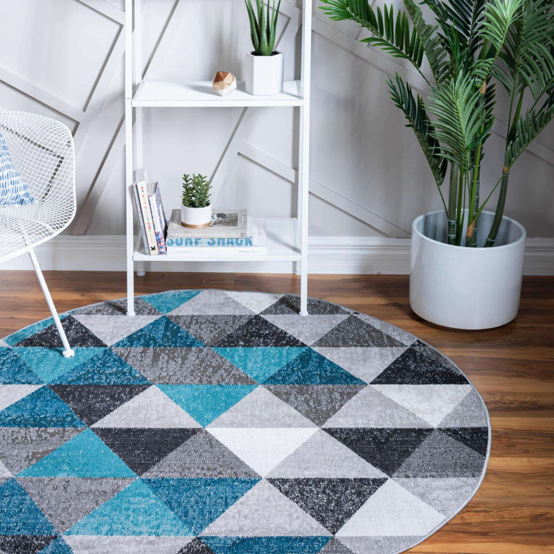 Argyle Indoor Rug, Round 5'3"