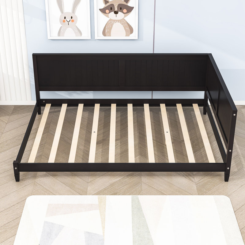 Heidy Wood Daybed with Slats, Espresso, Full