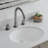 LEXICON Platinum 19-Inch Quartz Composite Drop-in/Undermount Oval Vanity Bathroom Sink-72644611