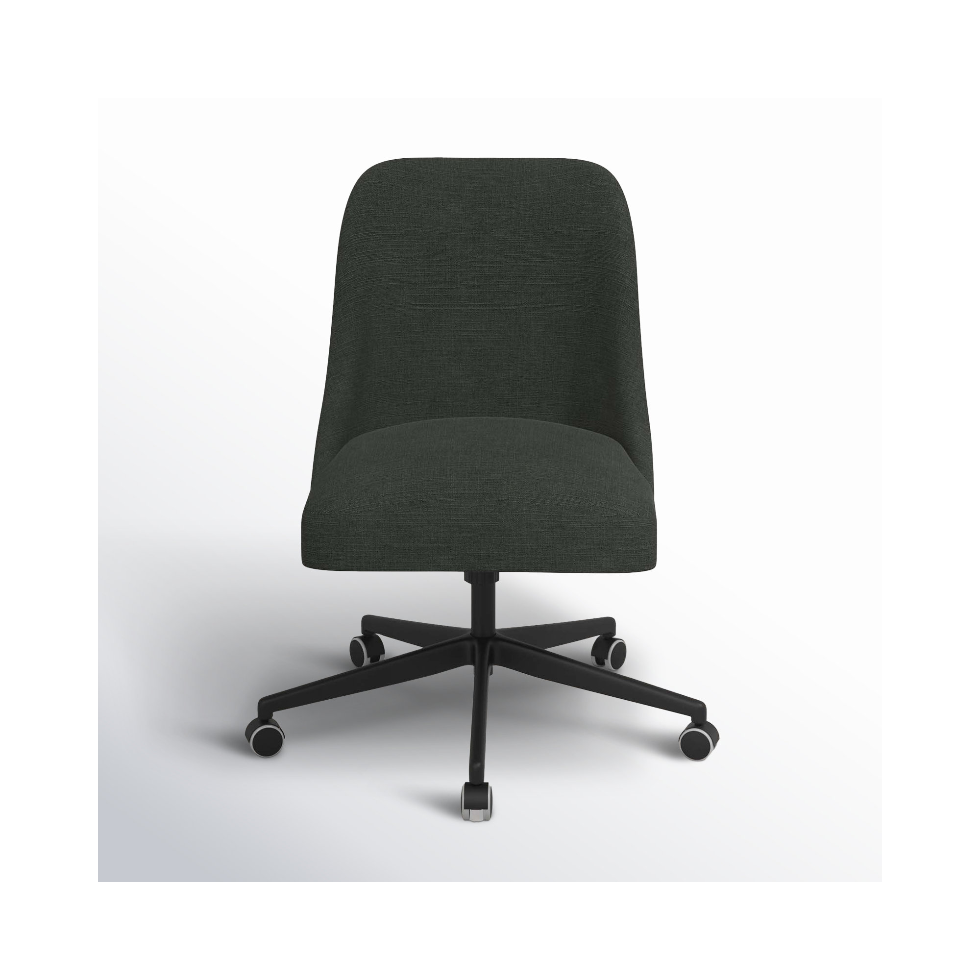 Acosta Swivel Office Chair, Classic Black Linen