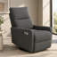 Fauteuil inclinable à bascule pivotant 270 degrés pour petits espaces, fauteuil rembourré en velours gris foncé