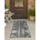 Tapis intérieur / extérieur gris anthracite / blanc en polypropylène tissé à la machine Wilmslow
