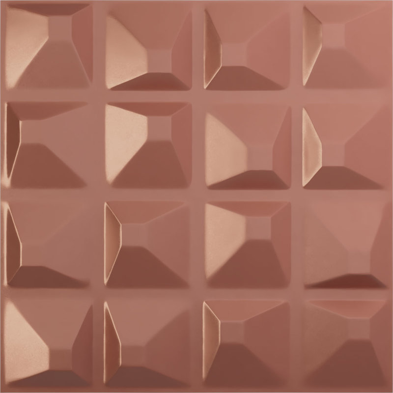 Tristan EnduraWall Decorative 3D Wall Panel, Metallic Champagne Pink
