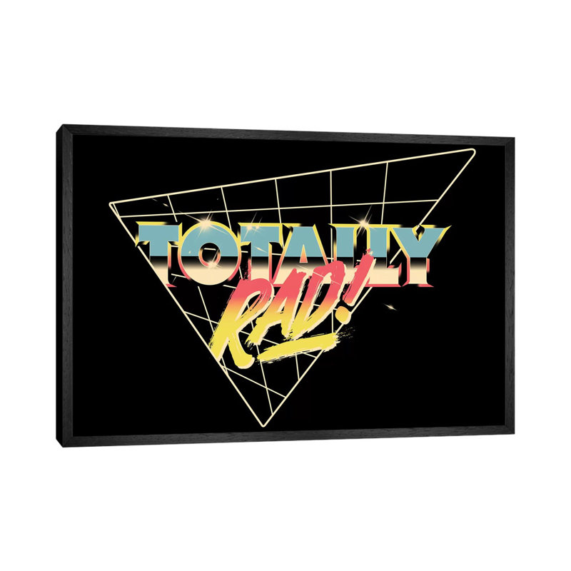 Totally Rad by Mathiole - Print on Canvas, 101.6 cm H x 66.04 cm W, Black Framed