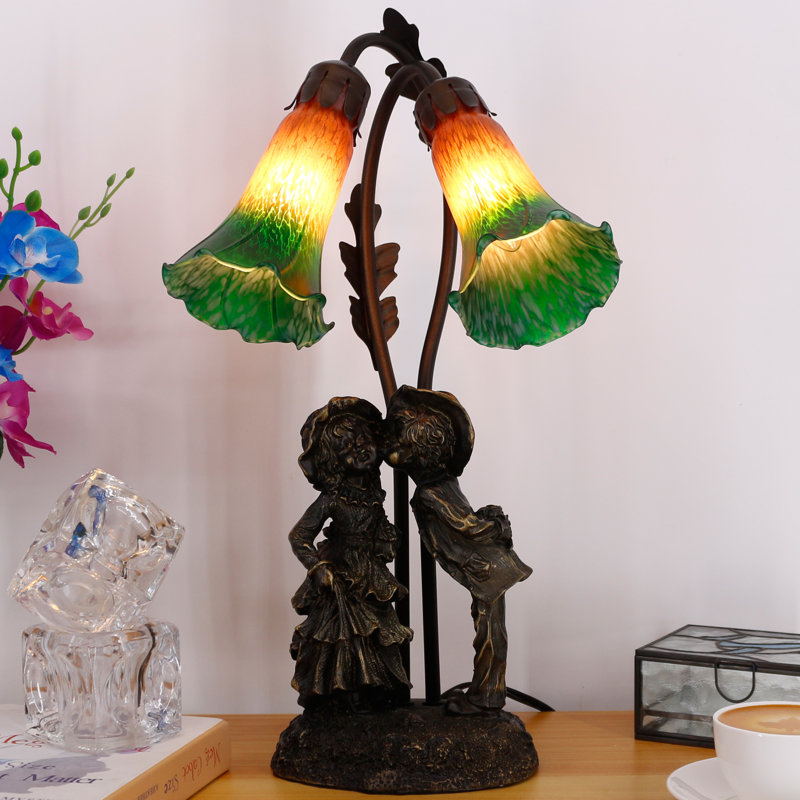 Analise Resin Desk Lamp, Brown Blue