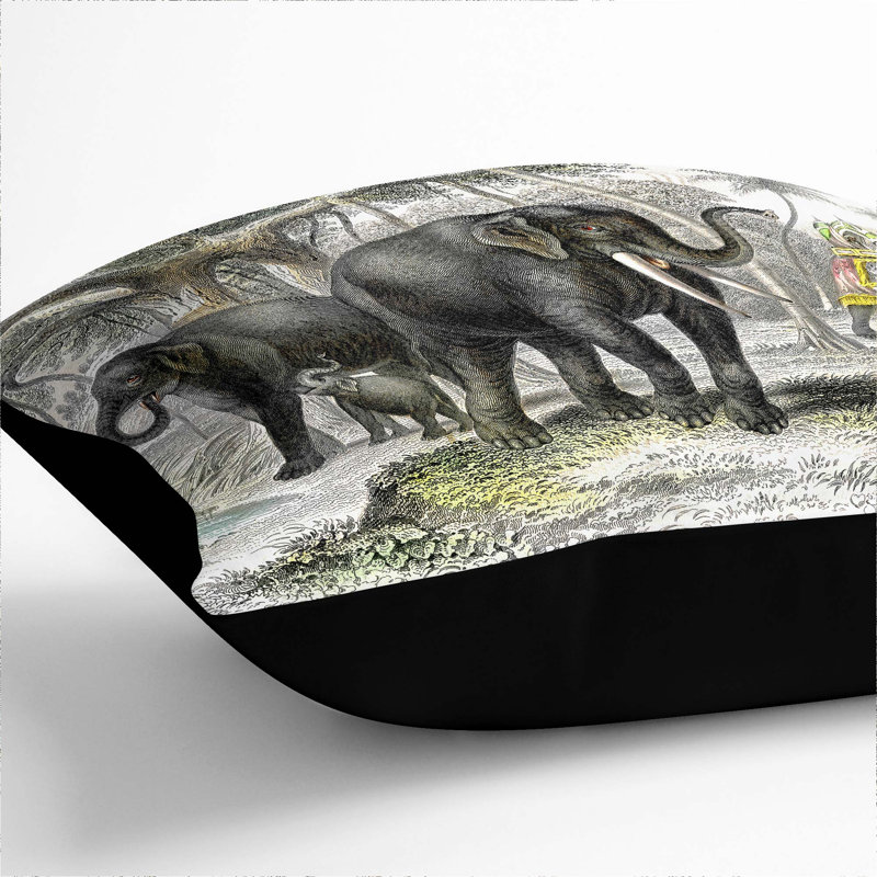 Square Cushion, 55cm H x 55cm W x 20cm D, Black