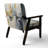 Paper Euphoria I - Upholstered Midcentury Modern Arm Chair-118659401-118659395