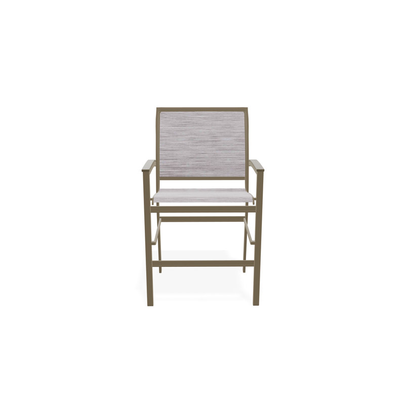 Chaise de café empilable en aluminium Bazza, Bois de plage, Fossile