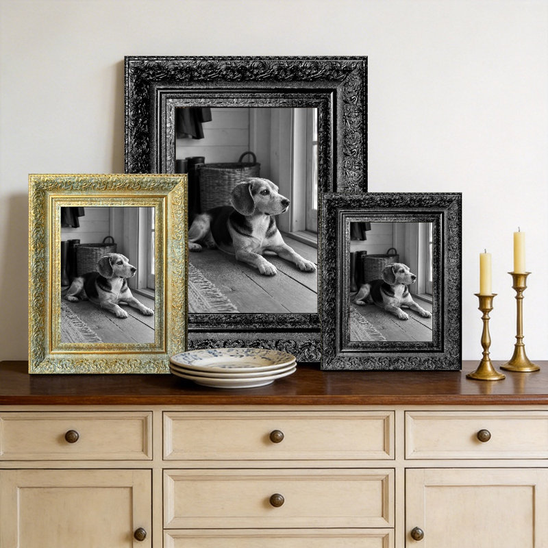 Cadre 5 pièces x 7 po pour table, Noir, 1, 5" W x 7" H