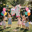 Fax Potato - Pinatas Unicorn Cardboard Pinata, Stick and Blindfold Set - W43cm x D13cm x H55cm - White