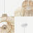 Bell-shaped bamboo pendant lamp