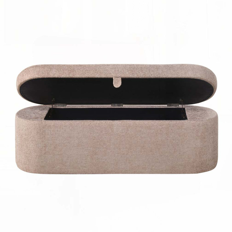 Banc de rangement rembourré, Mauve