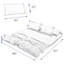 Matelas de futon double rembourré Elanur
