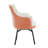 17.7"H Modern Two-Tone Upholstered Swivel Dining Armchair-543018626