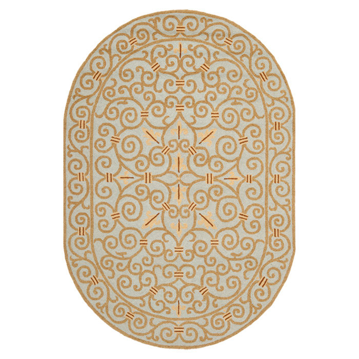 Cher Hand Hooked Wool Pile Oriental Rug
