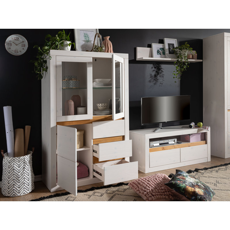 Houk 95cm Solid Wood Sideboard, White