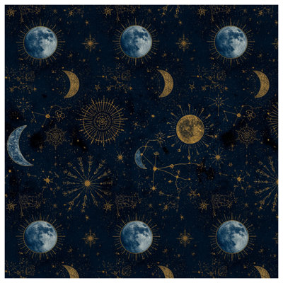 Tapisserie murale Celestial Moon Sun Constellations - Astrology Wall Decor