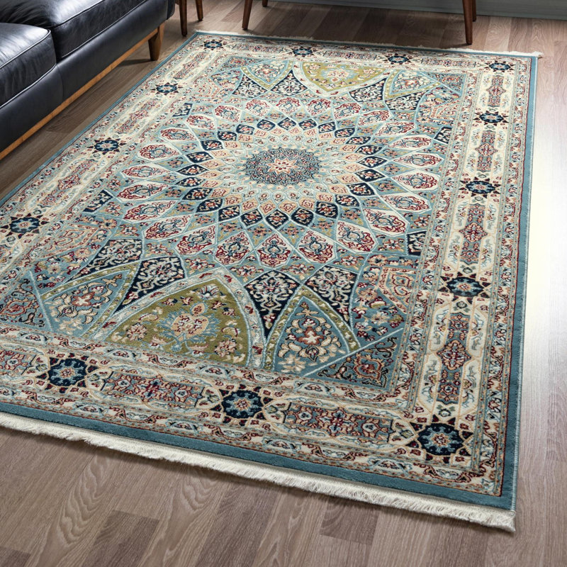 Tapis bleu Jackson Jackson, Rectangle 9 pi x 12 pi, Blue